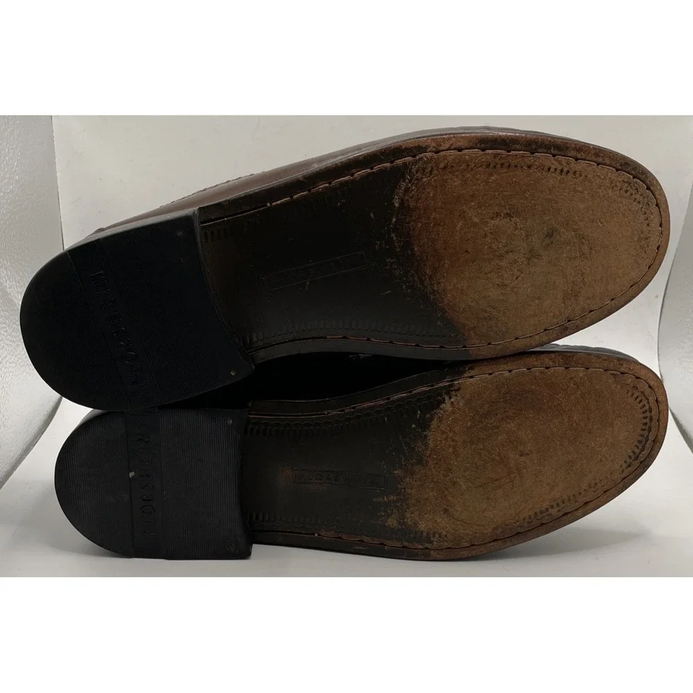 Florsheim Pisa Men Size 10 D Cognac Brown Croc Leather Loafer Shoes Tassel